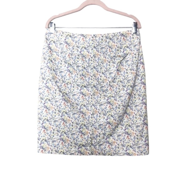 J. Jill Floral Zip Front Straight Skirt - Picture 3 of 5